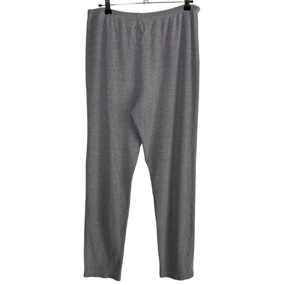 Green Cotton Sustainable Lounge Pants Medium Gray Ribbed Pull On Denmark Granola - Picture 2 of 8